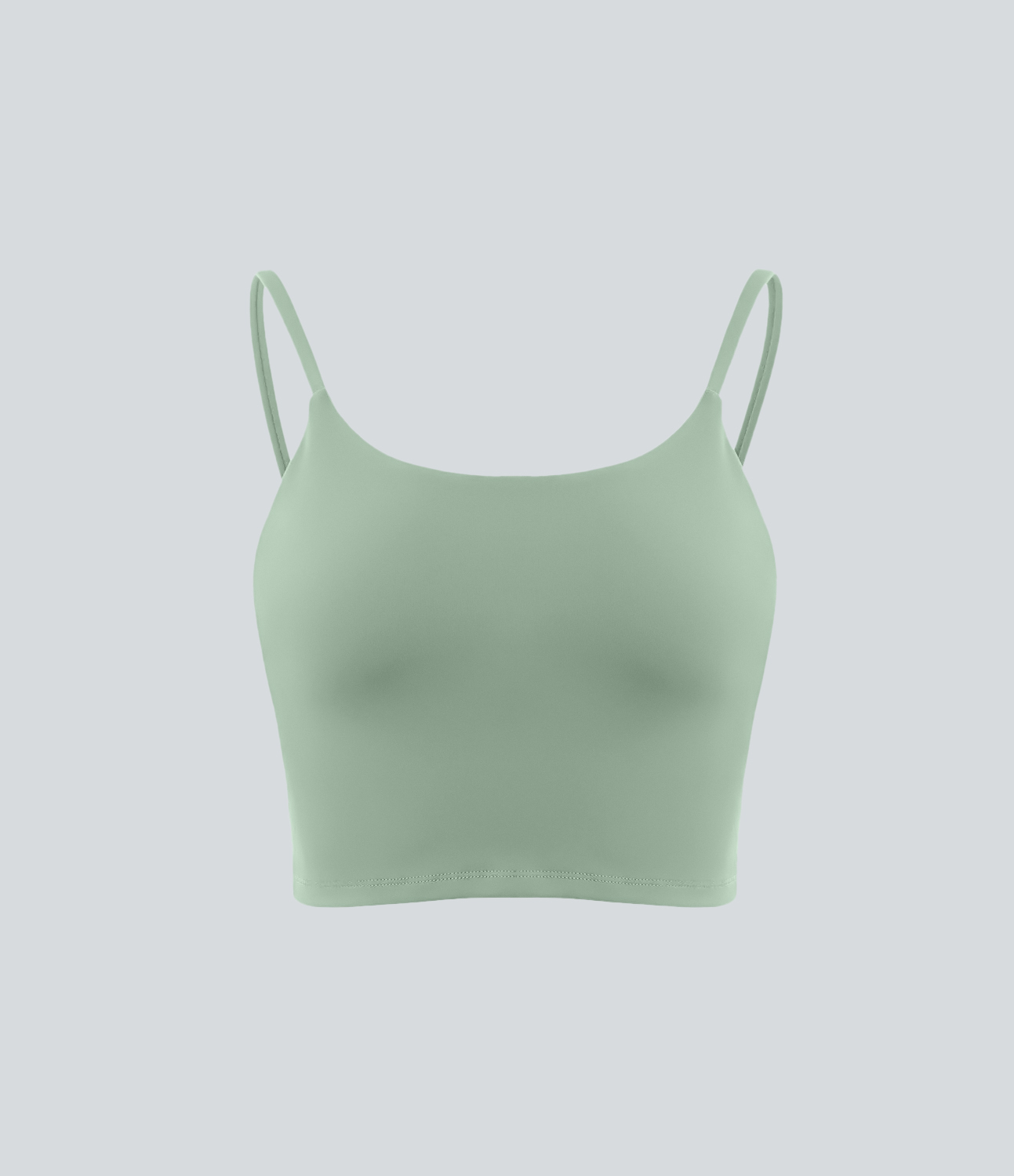 Basic Padded Workout Cropped Low Support Tank Top A-C Cups