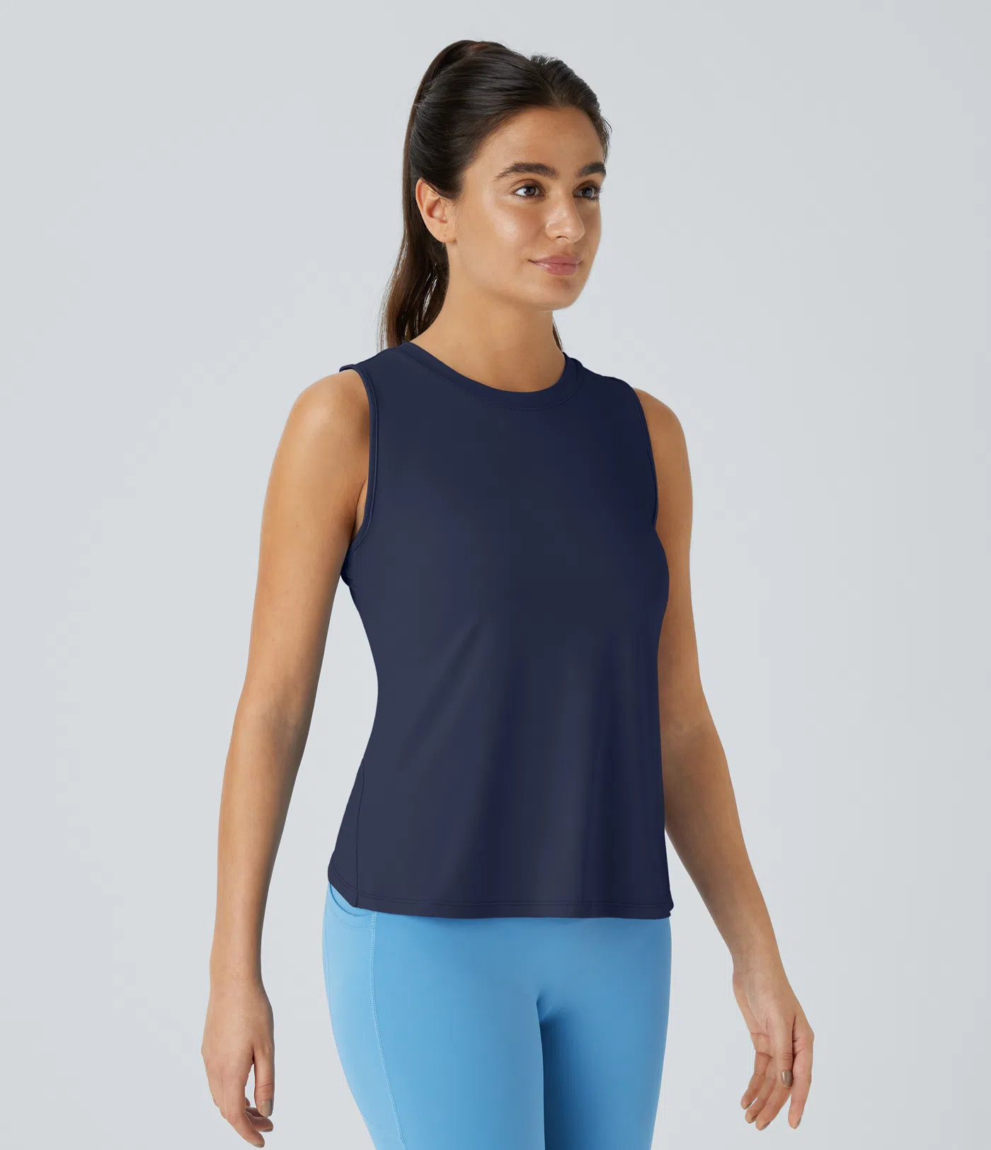 Hollow Cross Hem Solid Color Yoga Vest