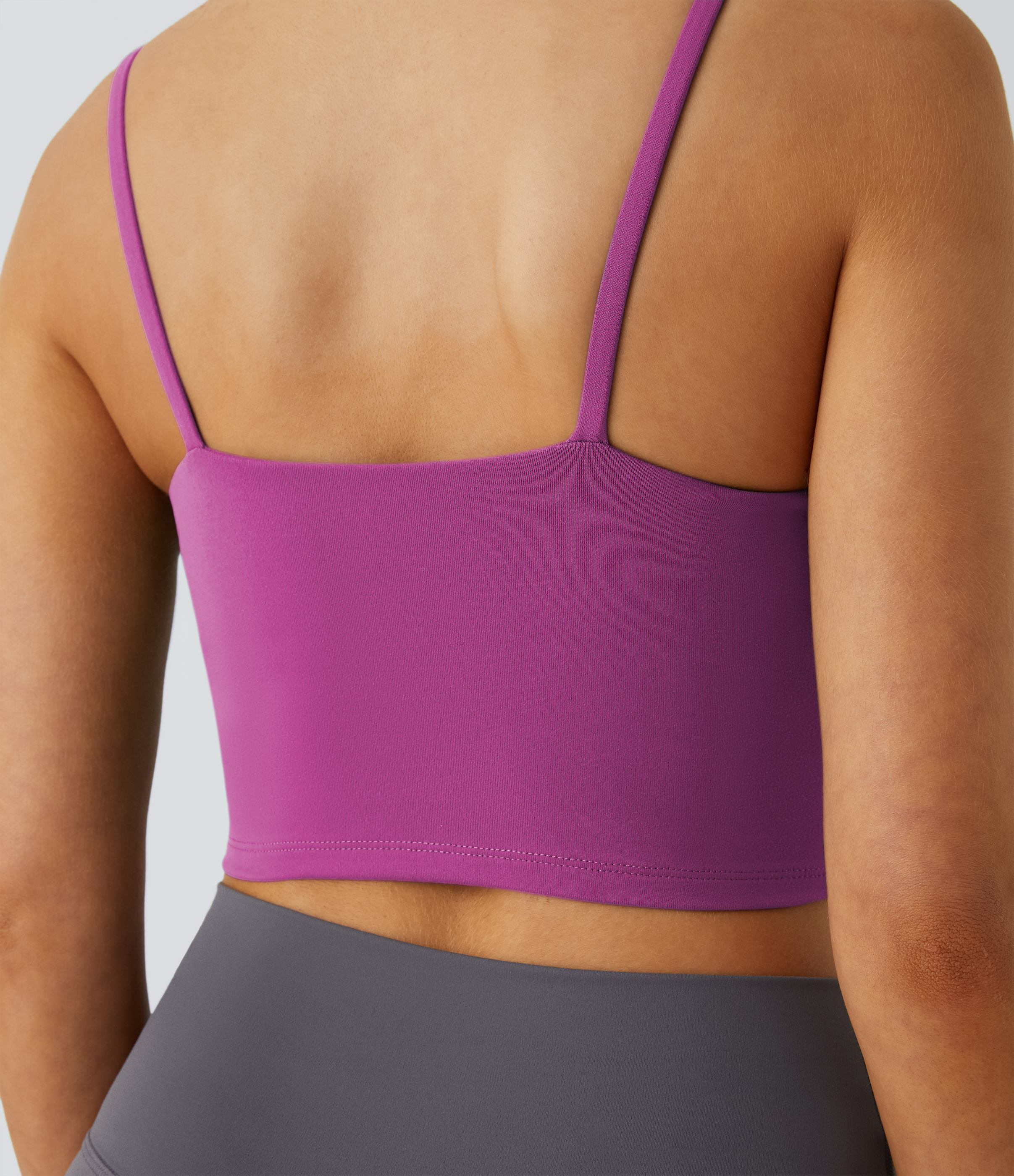 Basic Padded Workout Cropped Low Support Tank Top A-C Cups
