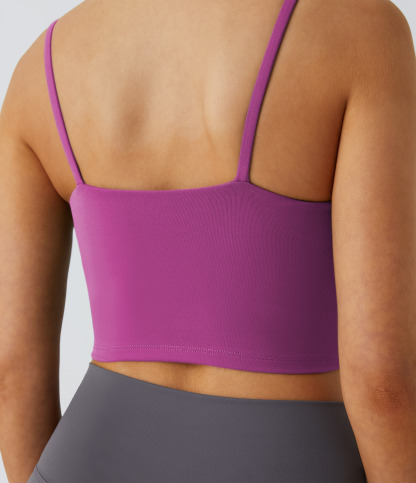 Basic Padded Workout Cropped Low Support Tank Top A-C Cups