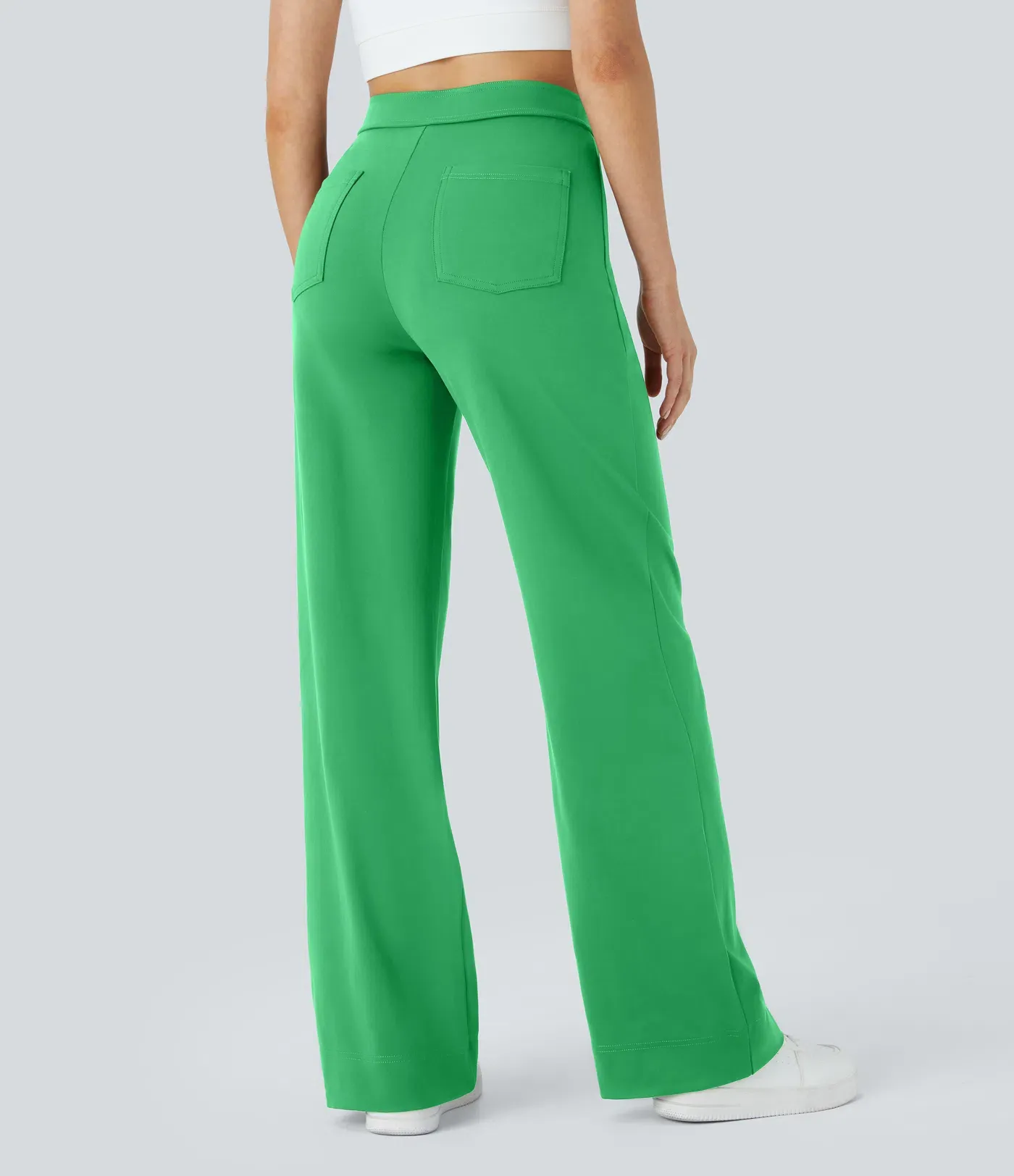 DayStretch High Waisted Pockets Straight Leg Casual Pants