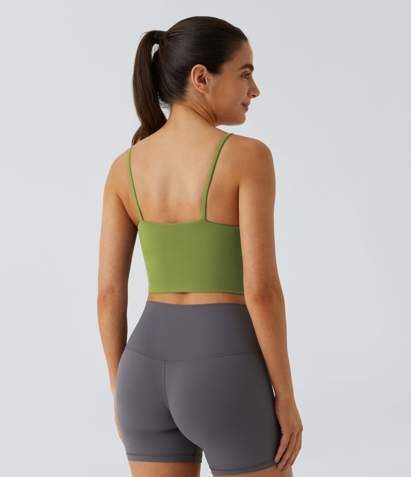 Basic Padded Workout Cropped Low Support Tank Top A-C Cups
