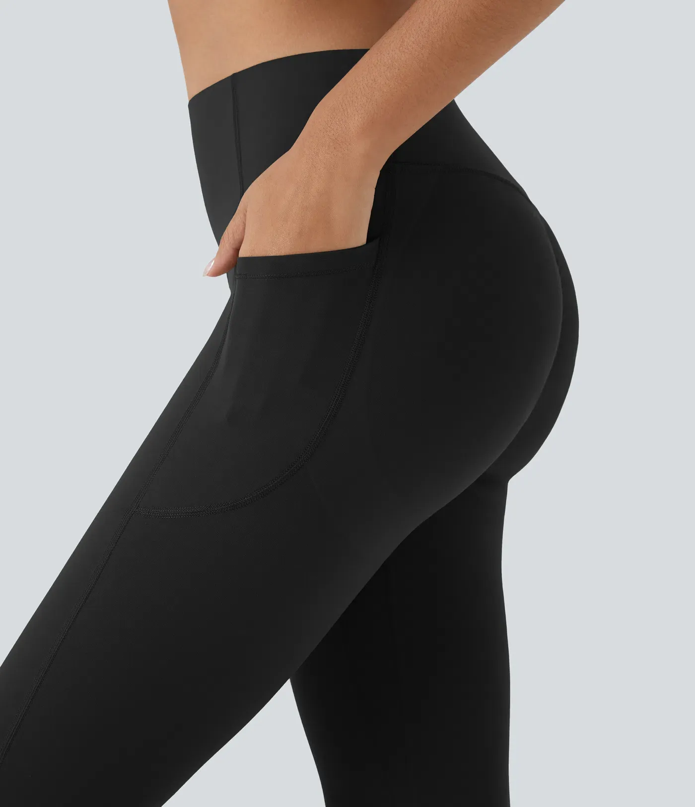 High Waisted Scrunch Butt Lifting Tummy Control Pocket Shaping Capri Training Leggings