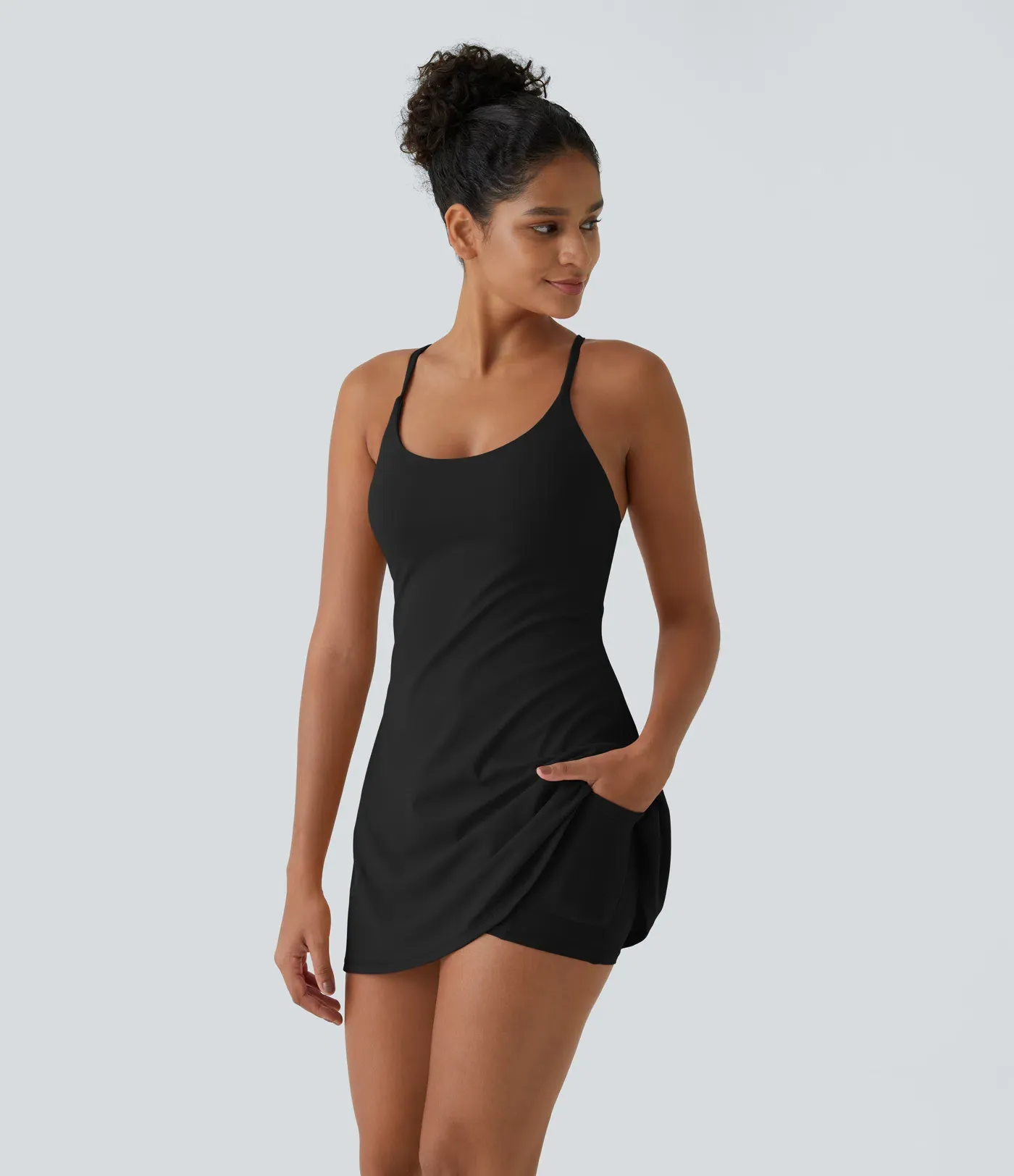 Open Back Plush Sports Dress-easy To Wear And Take Off Version
