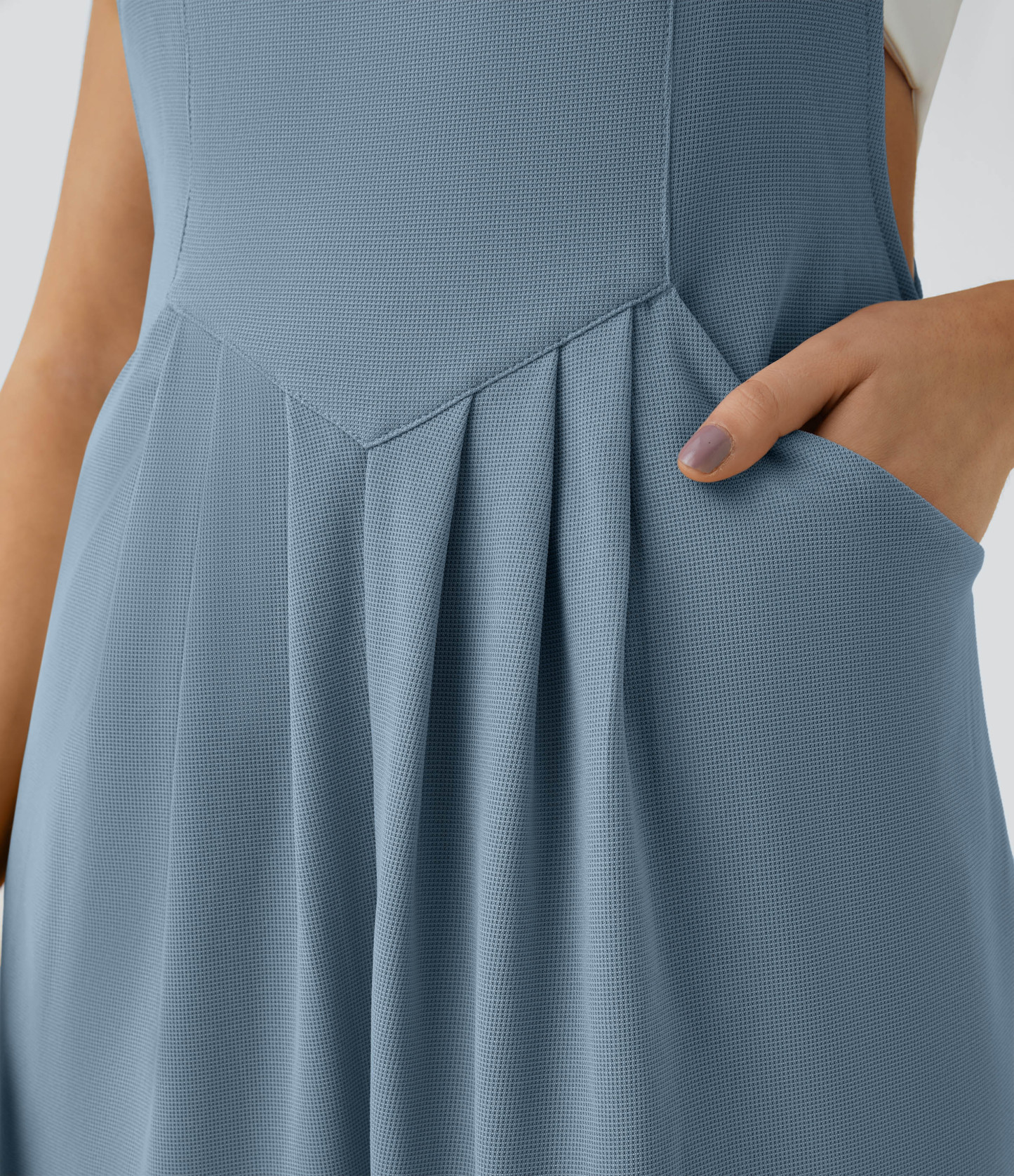 Pockets Waffle Casual Jogger Overalls