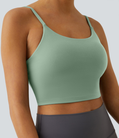Basic Padded Workout Cropped Low Support Tank Top A-C Cups