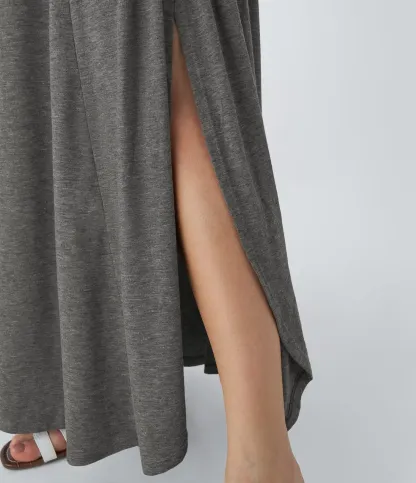 U-Neck Elegant Long Casual Sling Dress