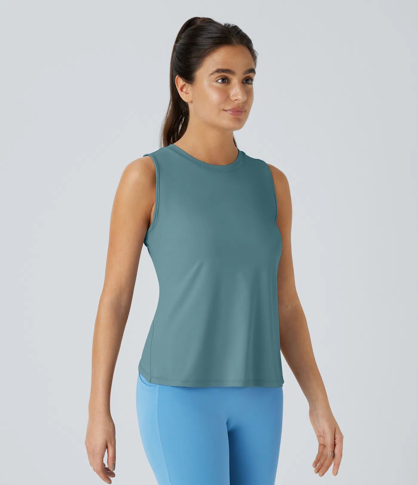 Hollow Cross Hem Solid Color Yoga Vest
