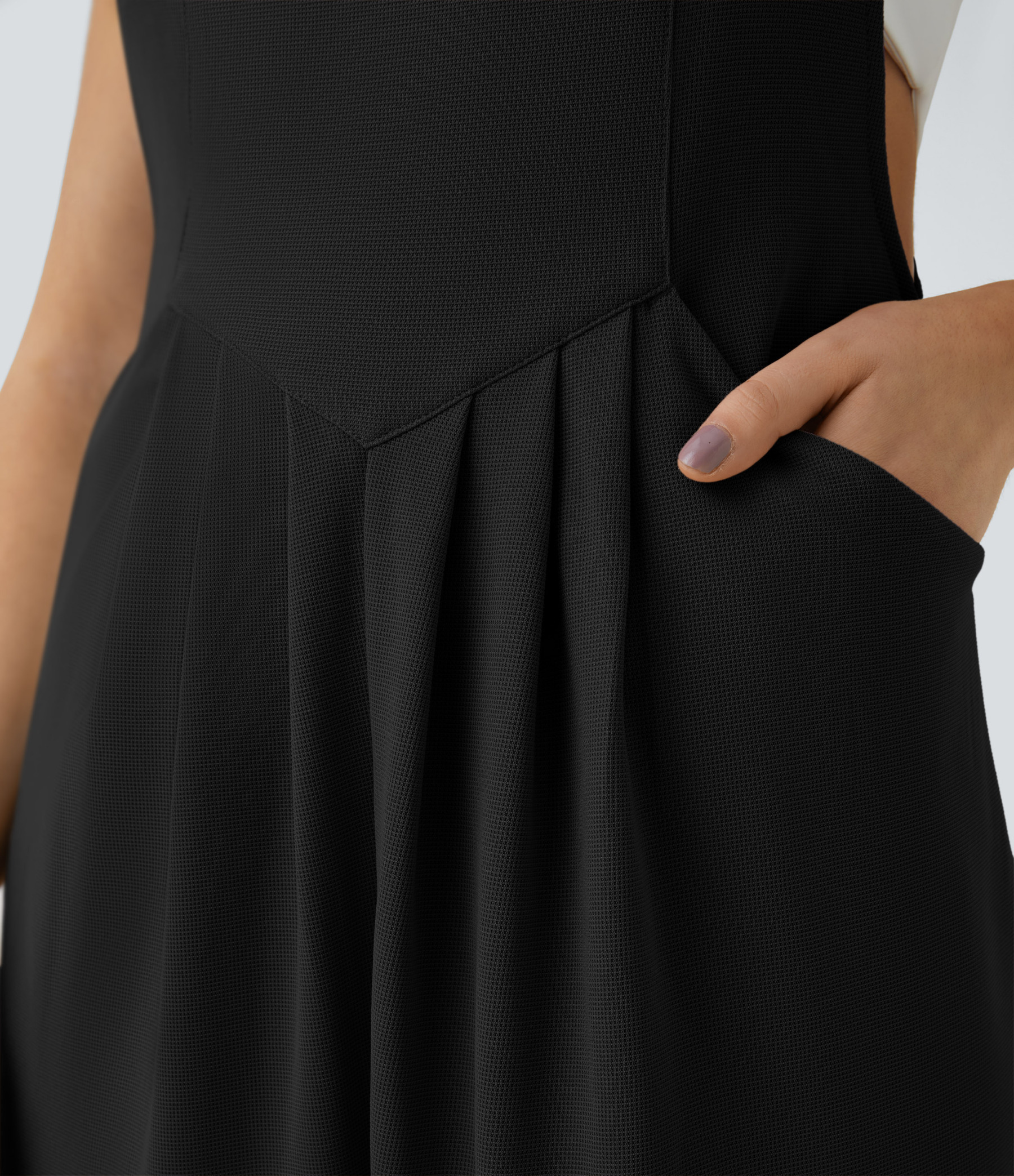 Pockets Waffle Casual Jogger Overalls