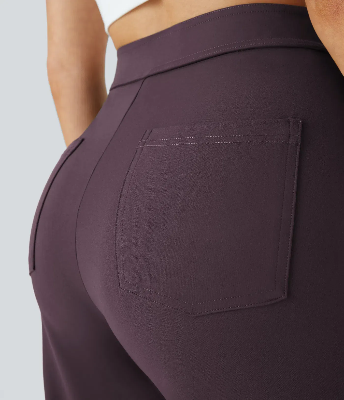 DayStretch High Waisted Pockets Straight Leg Casual Pants