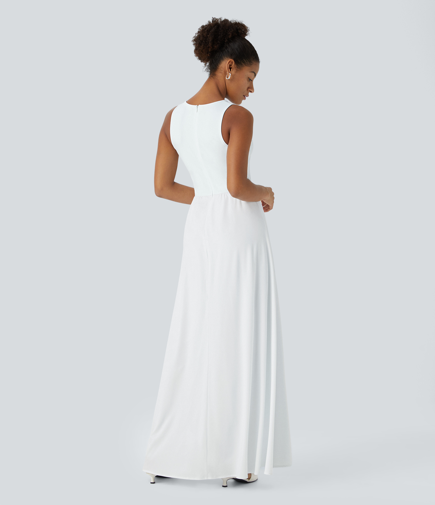 Zipper Sleeveless Pocket Contrast Quick Dry Jumpsuit