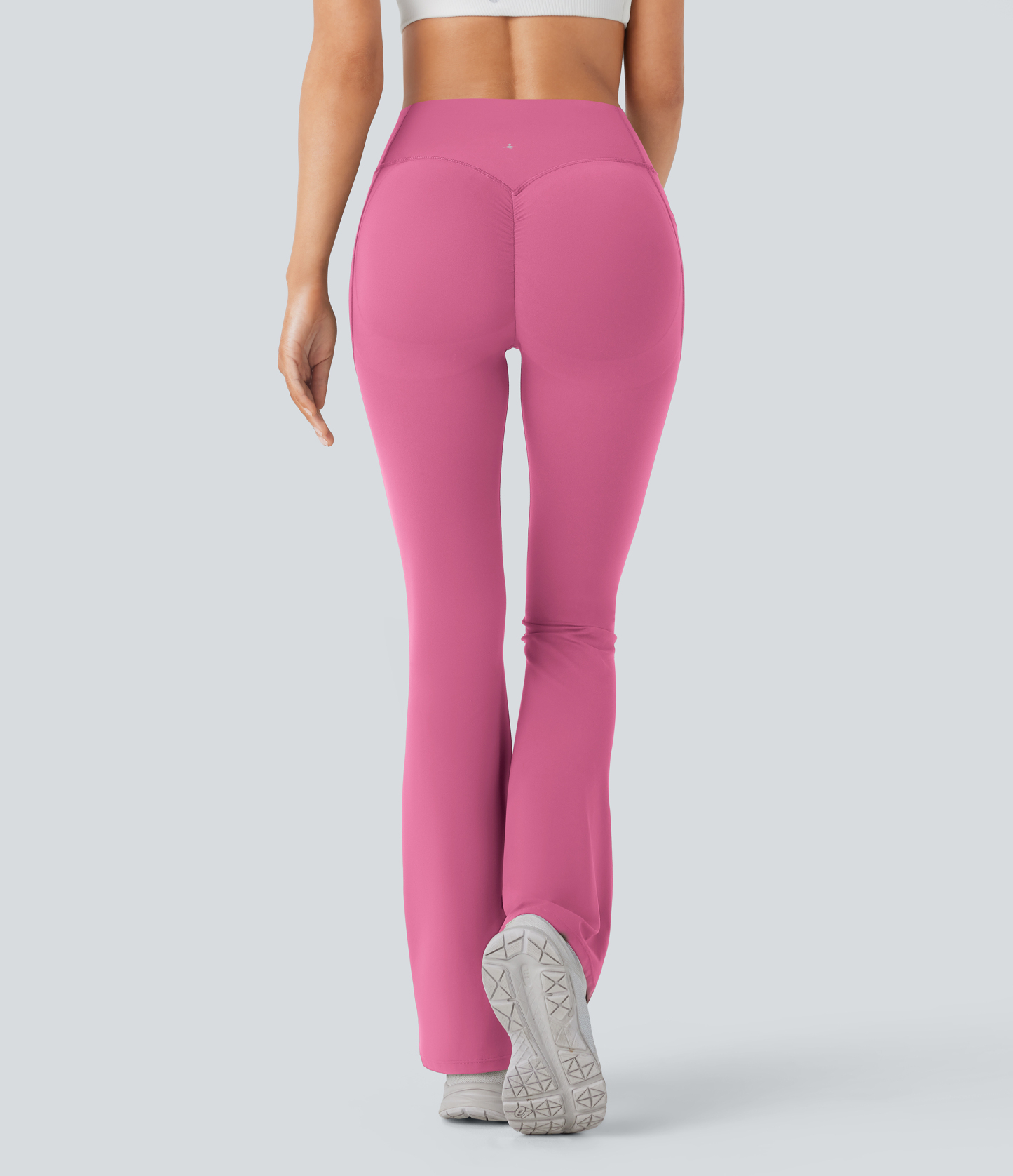 High Waisted Scrunch Butt Lifting Tummy Control Pocket Shaping Yoga Bootcut Leggings