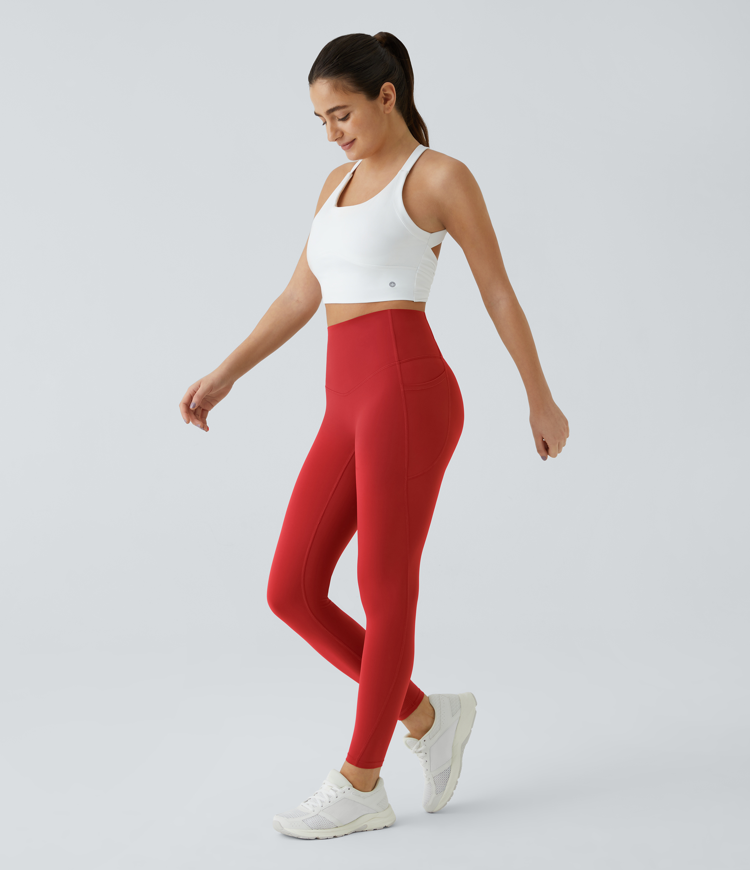 High Waisted Tummy Control Pocket Shaping Training Leggings