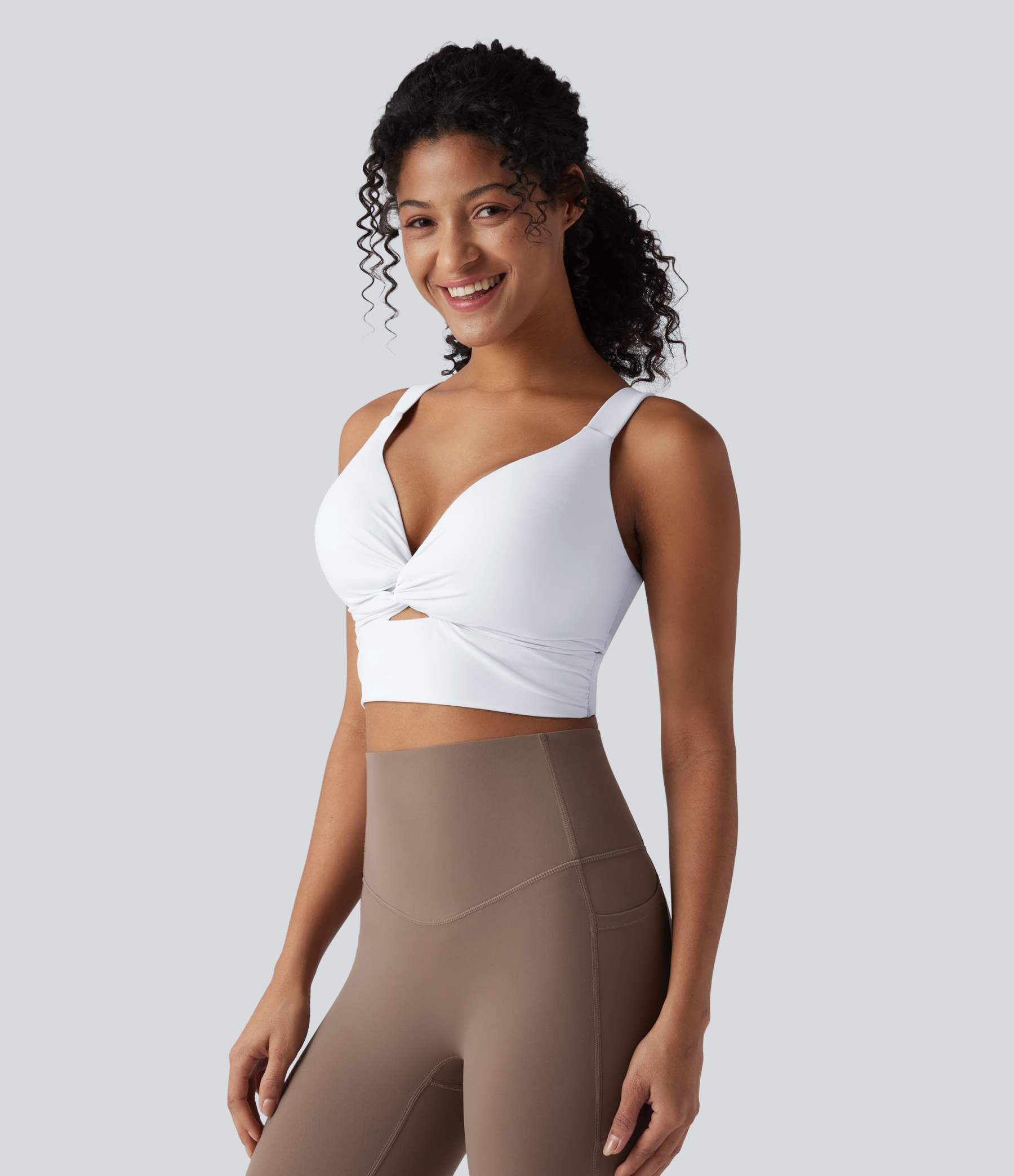 Low Support Push-Up Yoga Sports Bra D-F Cups