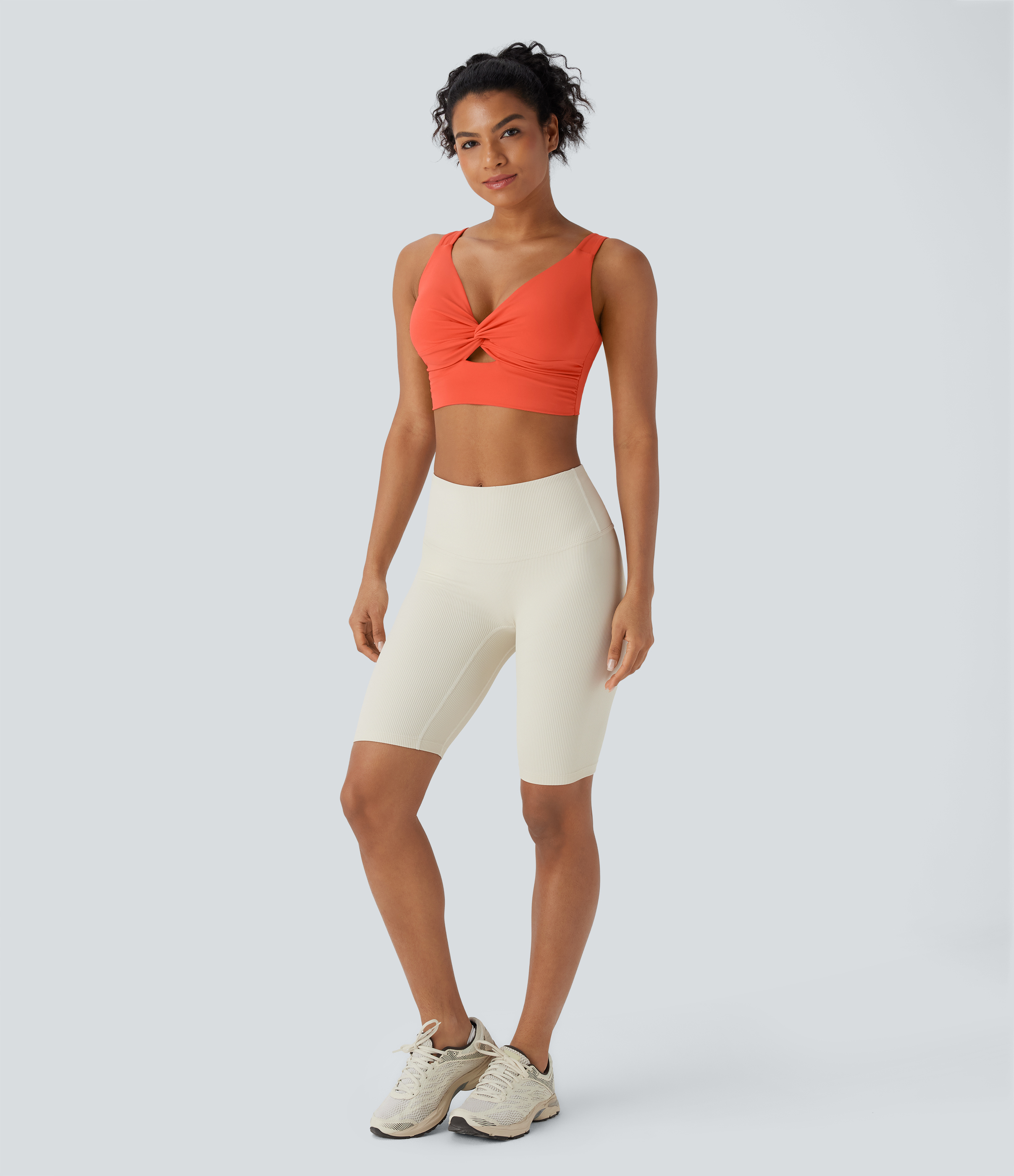 SoftlyZero™ Airy Low Support Cut Out Cool Touch Yoga Sports Bra D-F Cups-UPF50+