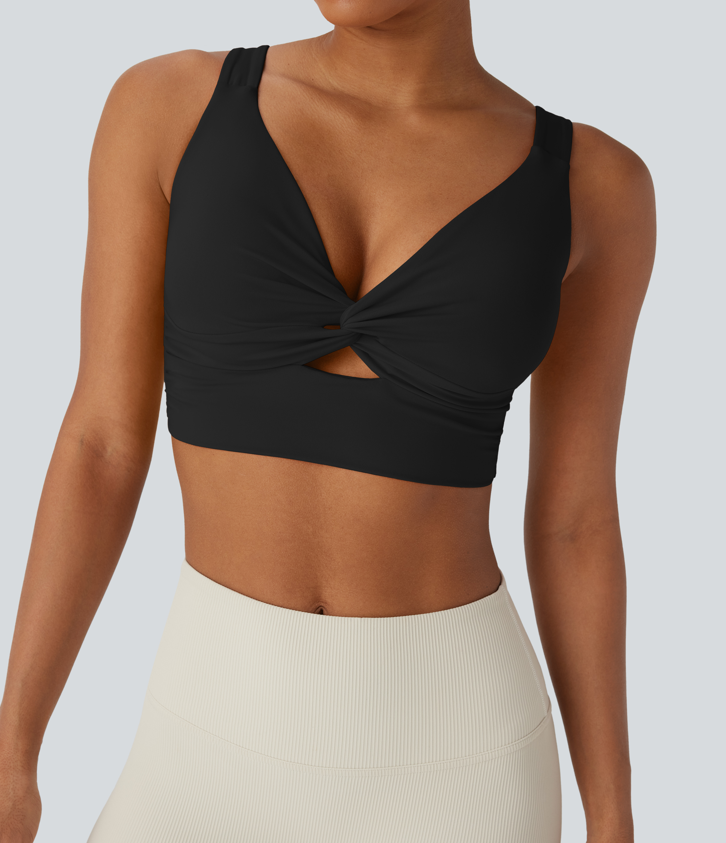 SoftlyZero™ Airy Low Support Cut Out Cool Touch Yoga Sports Bra D-F Cups-UPF50+