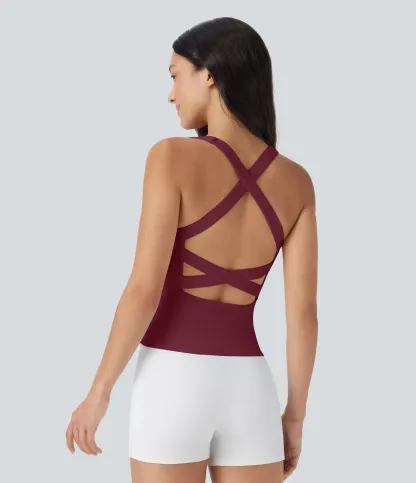 Breathable Square Collar Short Cool Touch Running Vest-extended-UPF50