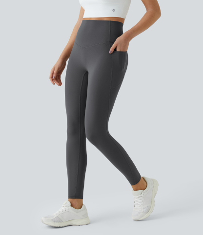 High Waisted Tummy Control Pocket Shaping Training Leggings