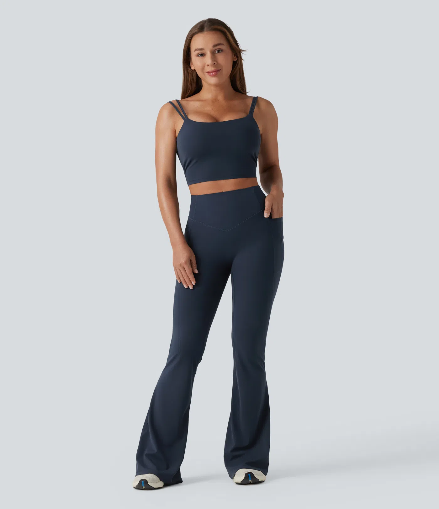 UltraSculpt™ High Waisted Scrunch Butt Lifting Tummy Control Shaping Yoga Flare Leggings with Pockets
