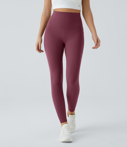 High Waisted Tummy Control Pocket Shaping Training Leggings