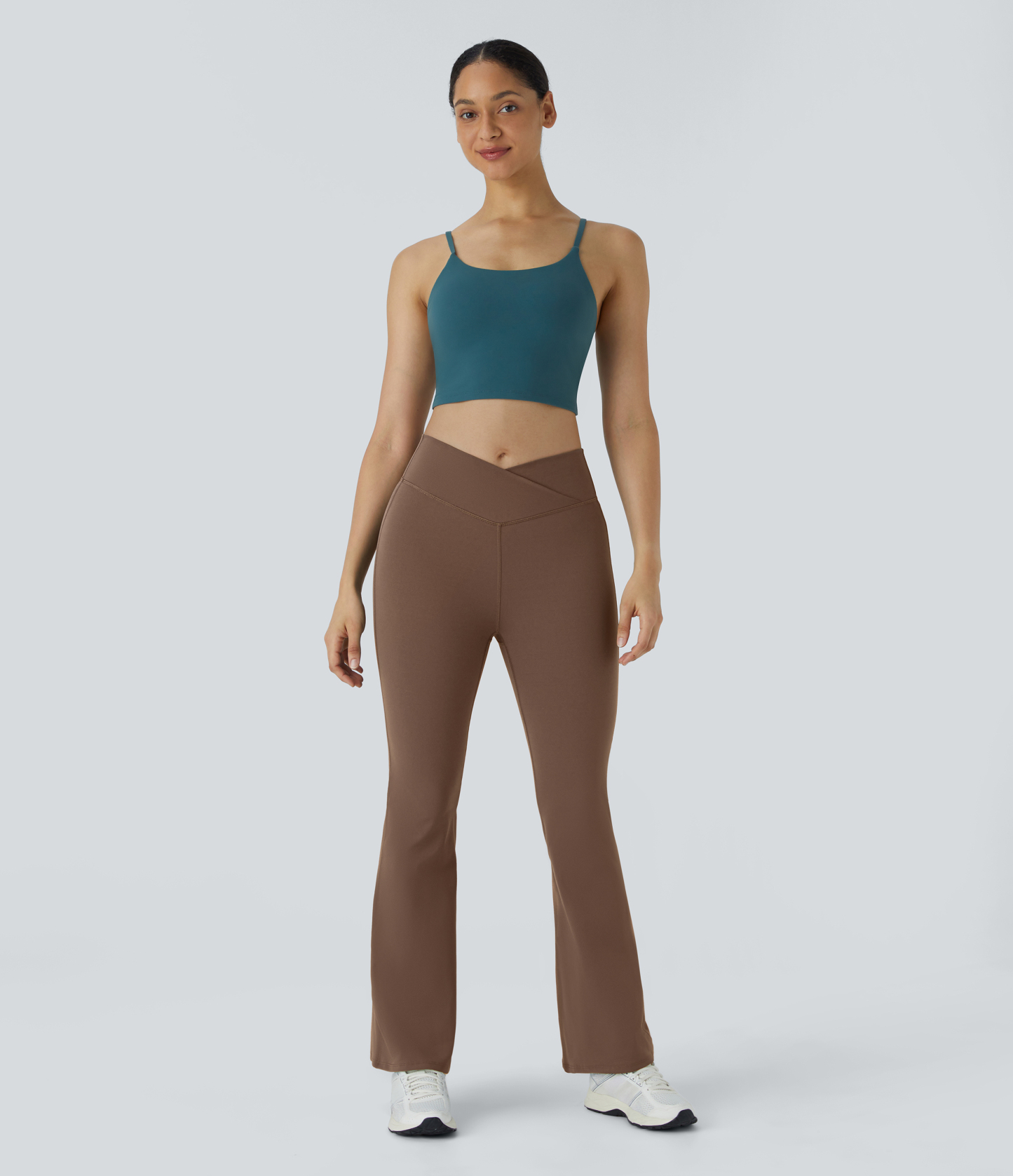 DayStretch High Waisted Crossover Flare Yoga Leggings