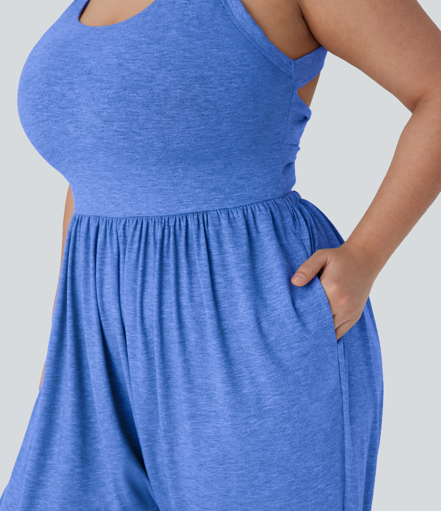 Harem Casual Plus Size Jumpsuit with Pocket-Easy Peezy Edition