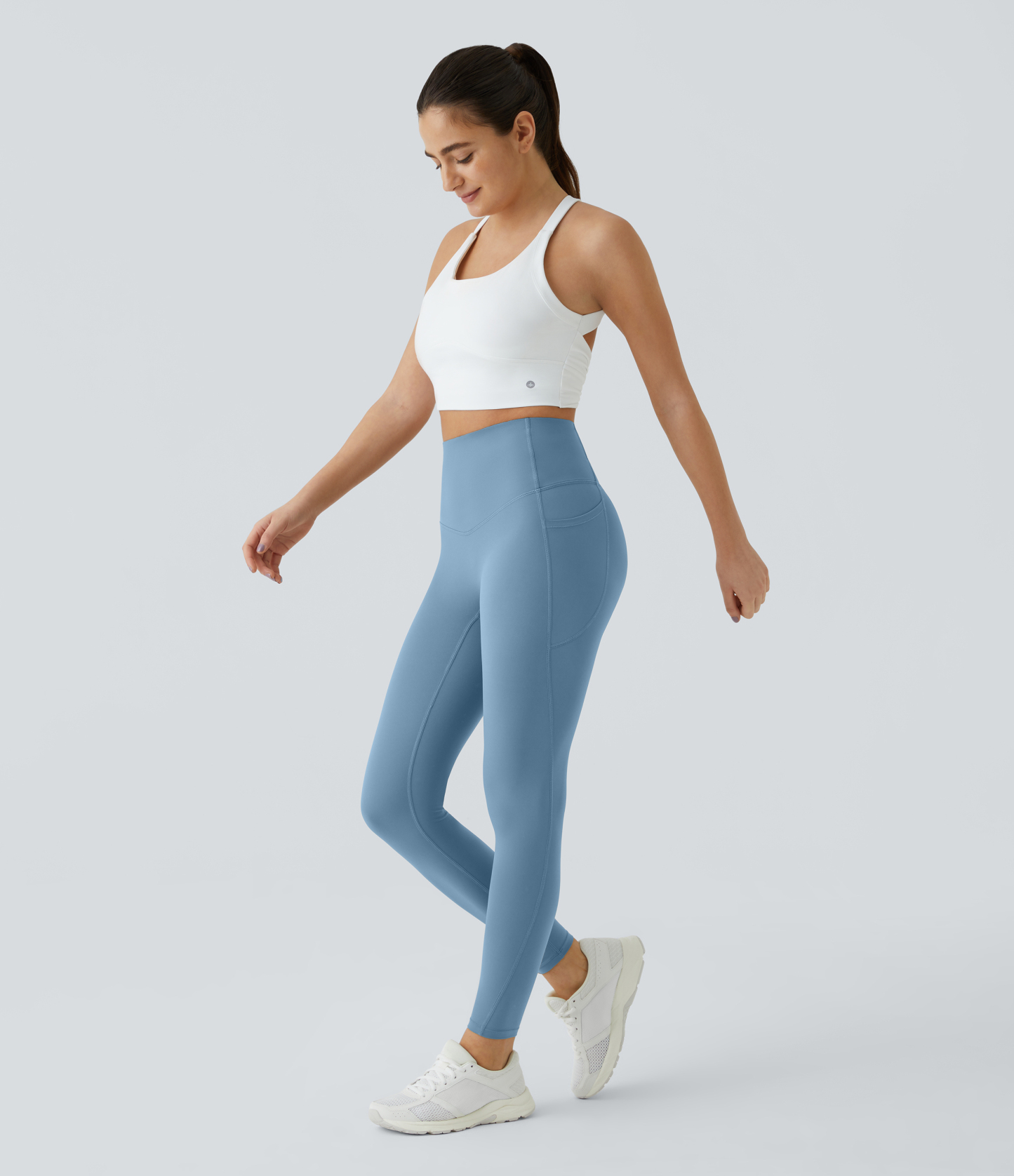 High Waisted Tummy Control Pocket Shaping Training Leggings