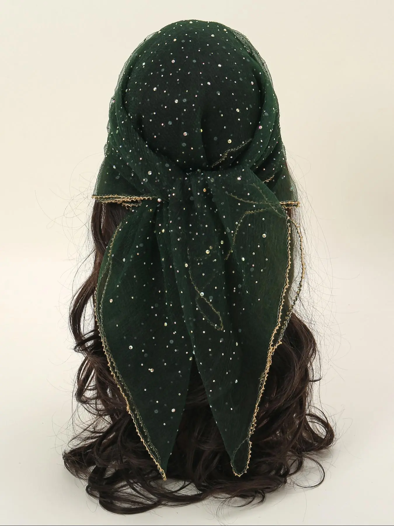 Women's Glitter Decor Scarf, Elegant Scarf for Daily Wear, Casual Trendy Scarf for Women, Trendy All-match & Exquisite Scarf for Birthday Gift, Scarf for Hair