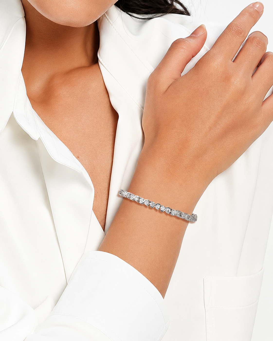Luxe Sparkle Cubic Zirconia Tennis Bracelet