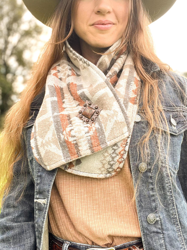 Western Cowboy Khaki Warm Neck Hood