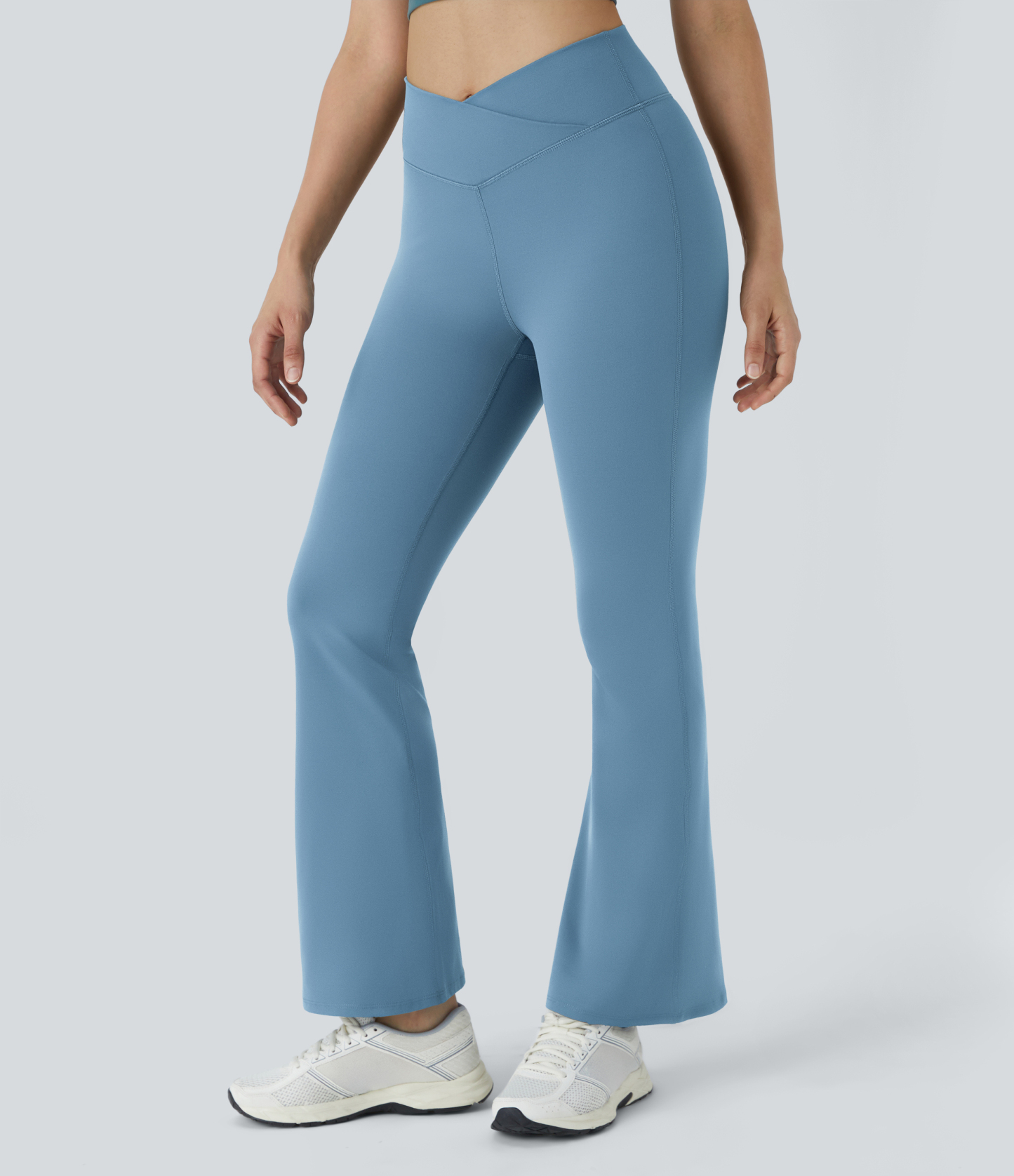 DayStretch High Waisted Crossover Flare Yoga Leggings