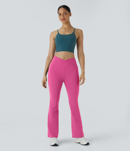 DayStretch High Waisted Crossover Flare Yoga Leggings