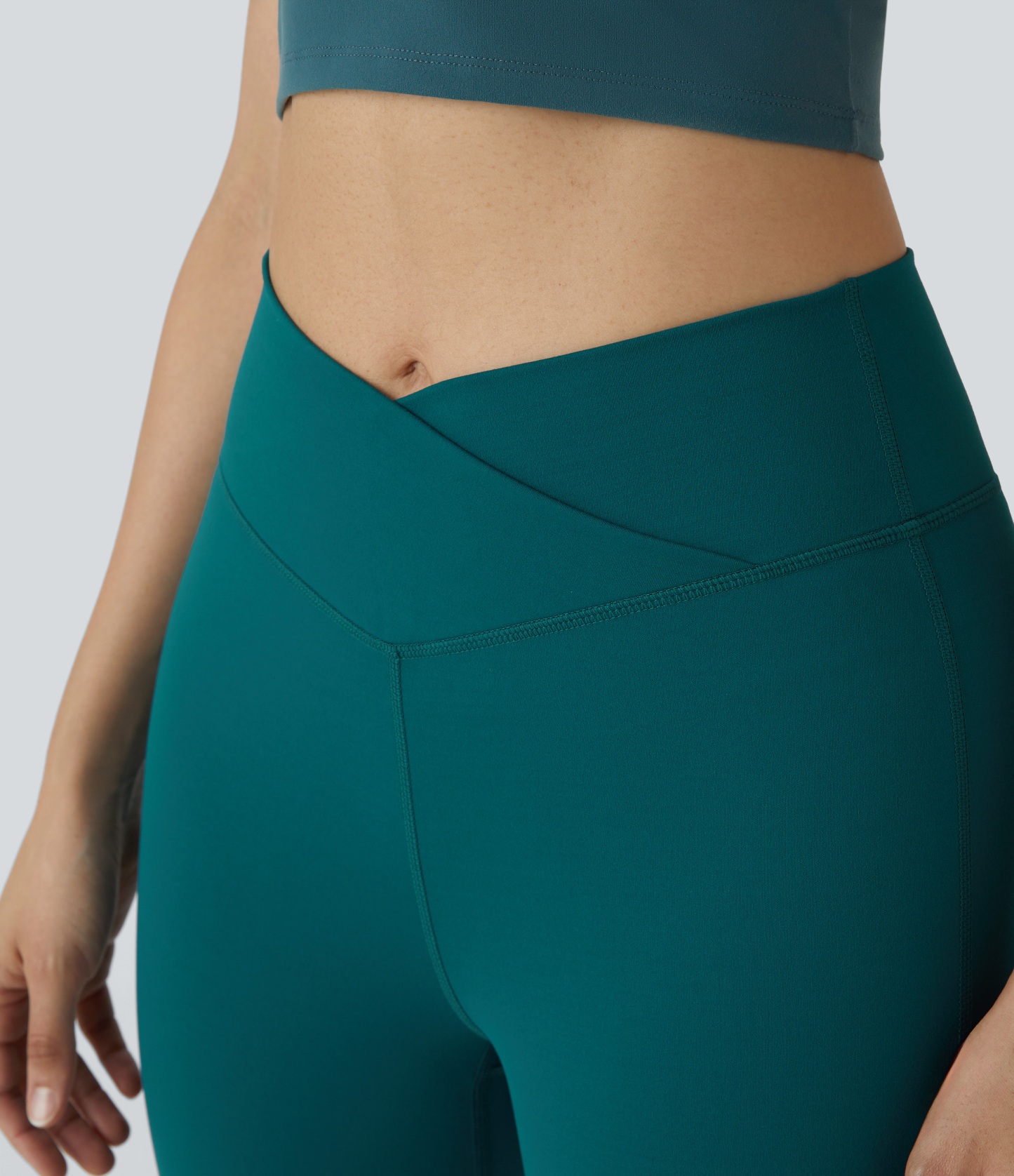 DayStretch High Waisted Crossover Flare Yoga Leggings