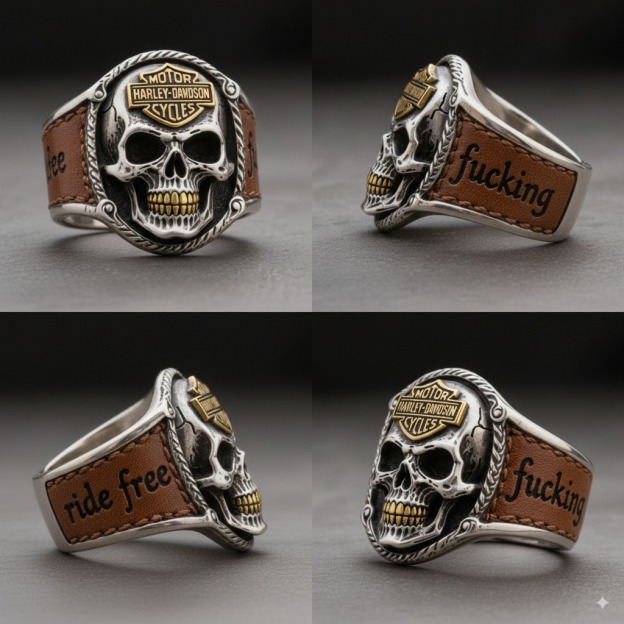  LAST DAY 50%OFF-100% Handmade  Silver Skull Ring 
