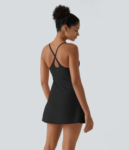 Open Back Plush Sports Dress-easy To Wear And Take Off Version