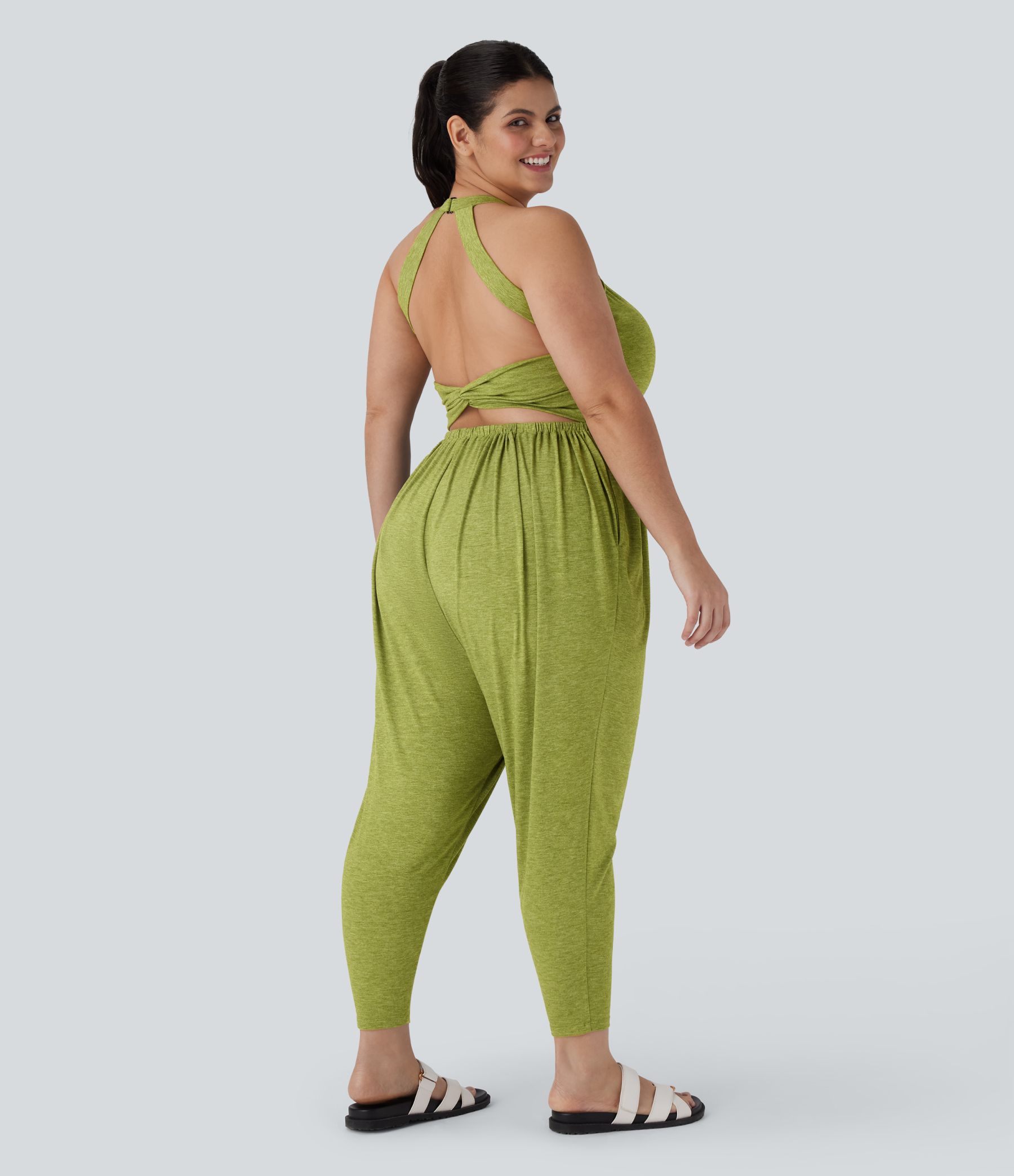 Harem Casual Plus Size Jumpsuit with Pocket-Easy Peezy Edition