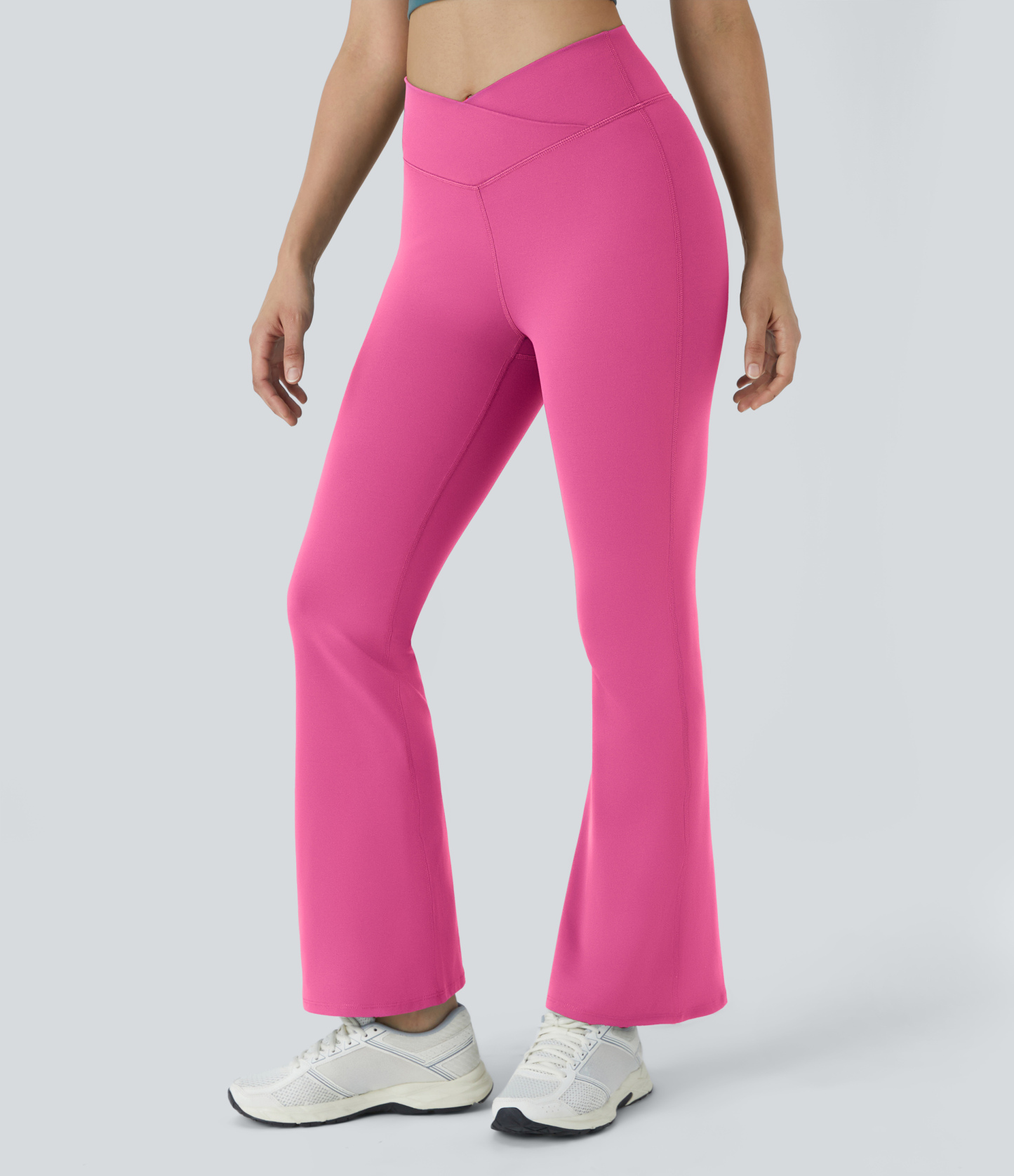 DayStretch High Waisted Crossover Flare Yoga Leggings