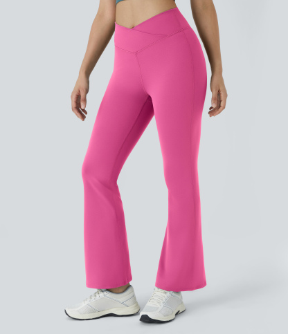 DayStretch High Waisted Crossover Flare Yoga Leggings