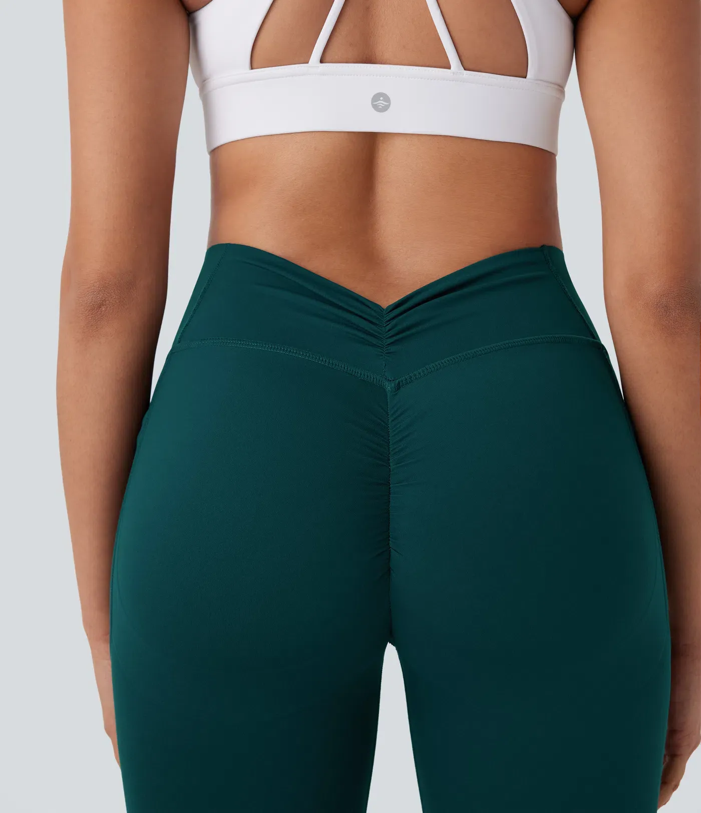 High Waisted Tummy Control Butt Lifting Ruched Pocket Shaping Yoga Leggings