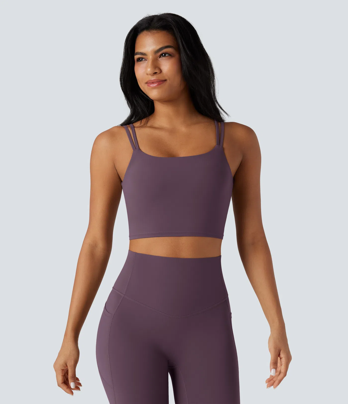 UltraSculpt™ Double Straps Twisted Backless Cropped Yoga Tank Top