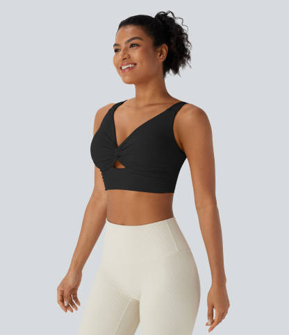 SoftlyZero™ Airy Low Support Cut Out Cool Touch Yoga Sports Bra D-F Cups-UPF50+