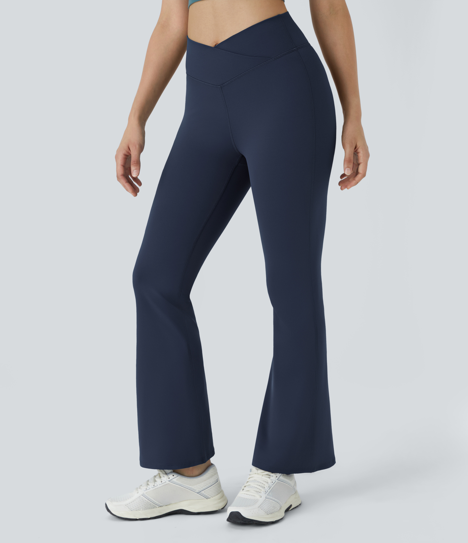 DayStretch High Waisted Crossover Flare Yoga Leggings
