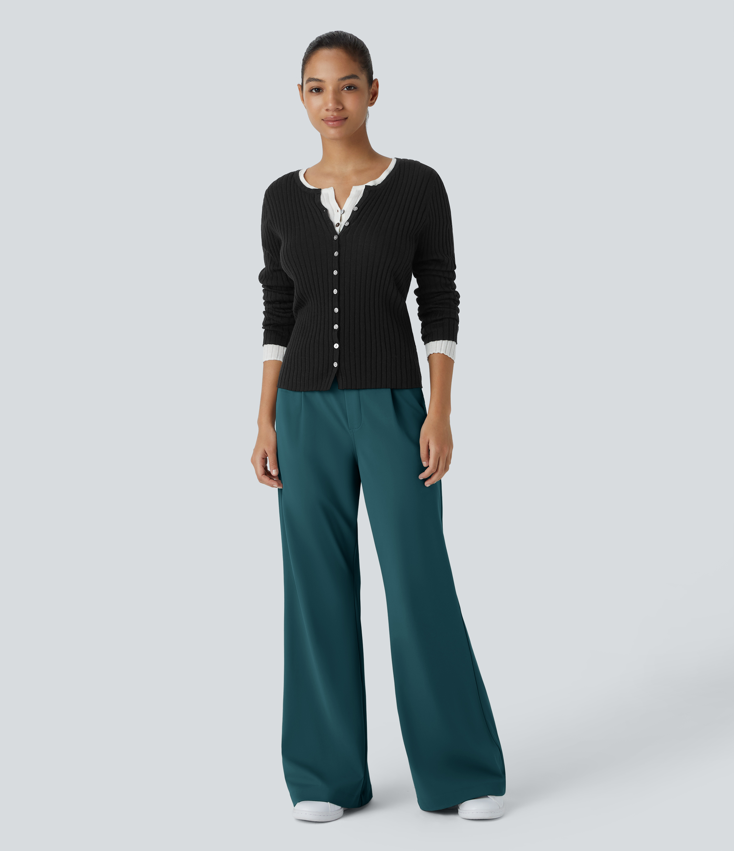 DayStretch High Waisted Pocket Work Flare Pants