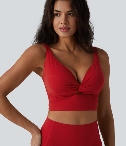 Low Support Push-Up Yoga Sports Bra D-F Cups