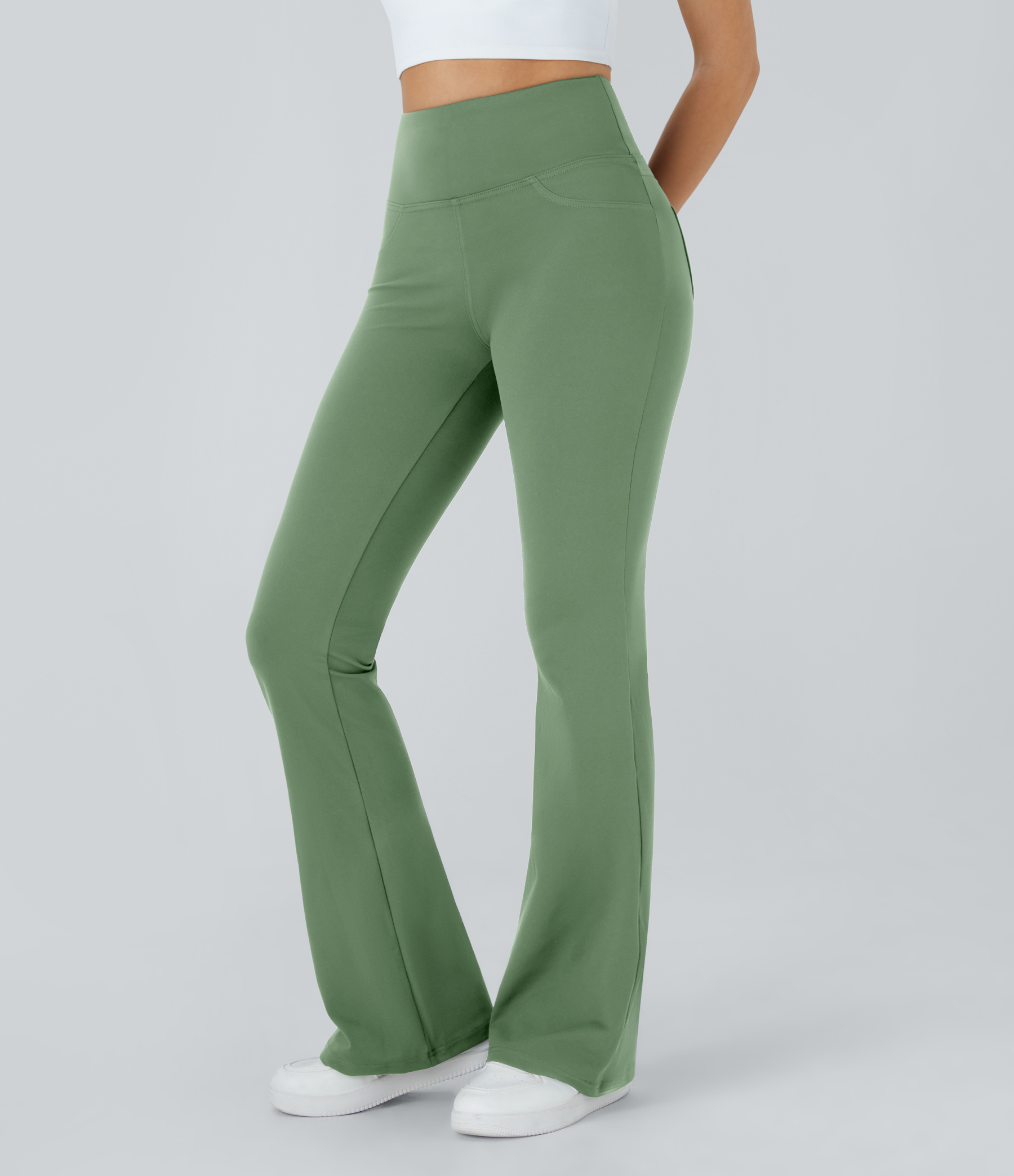 High Waisted Pocket Flare Yoga Leggings