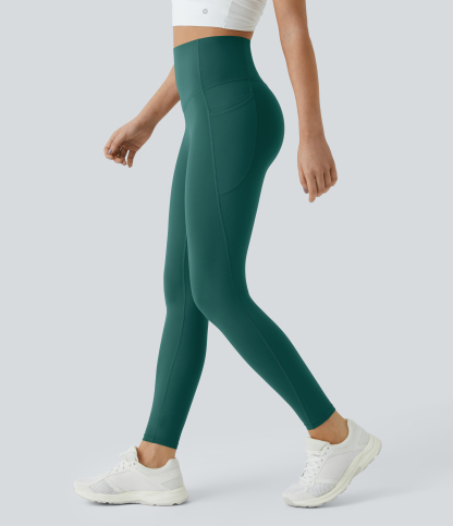 High Waisted Tummy Control Pocket Shaping Training Leggings