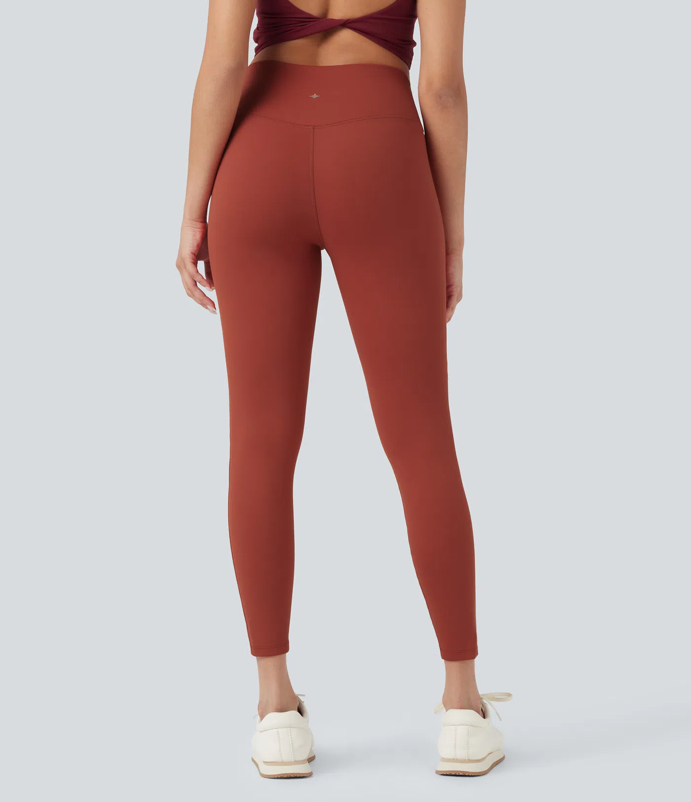 DayStretch High Waisted Crossover Contrast Mesh Decorative Buckle Yoga Leggings