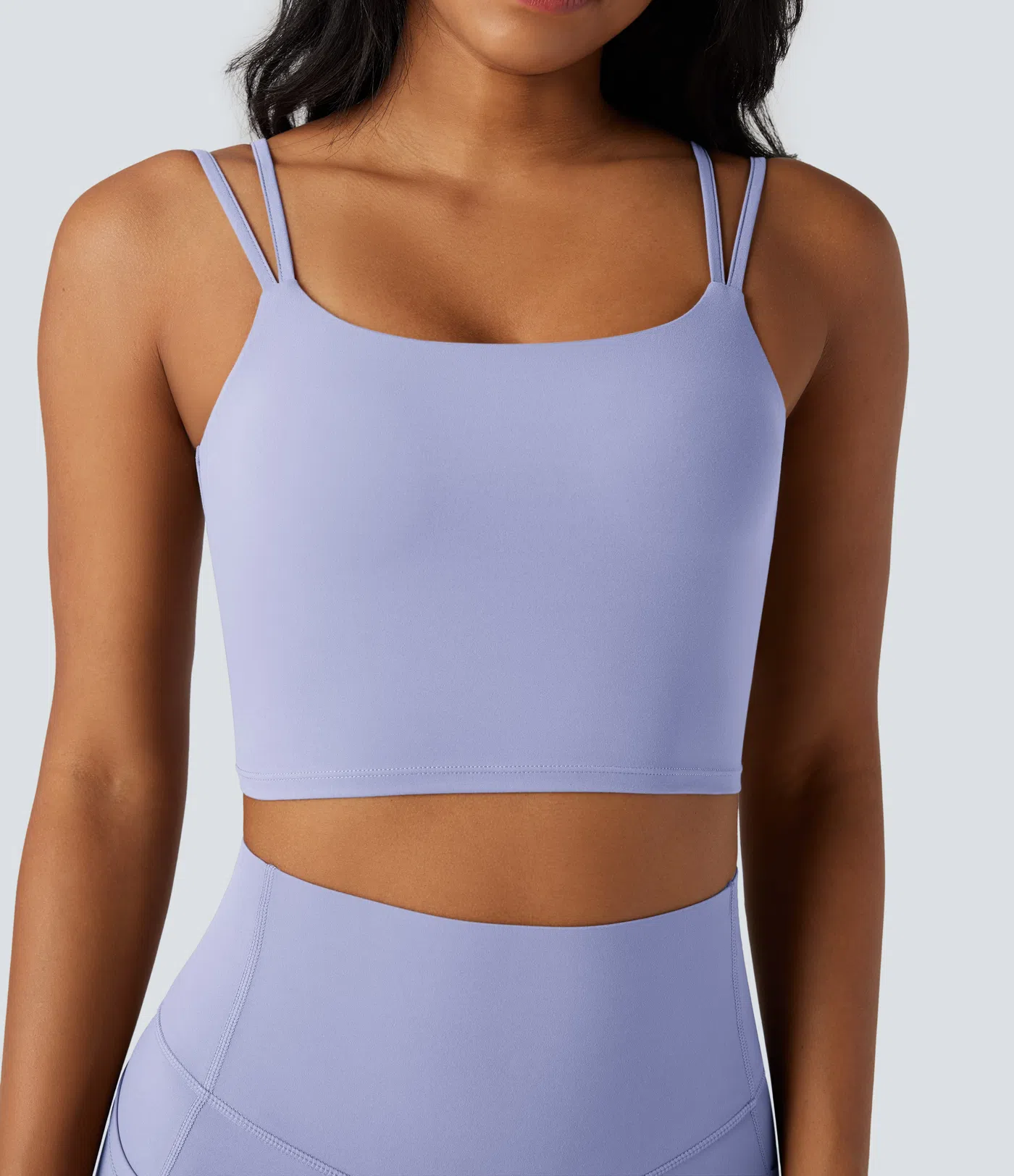 UltraSculpt™ Double Straps Twisted Backless Cropped Yoga Tank Top