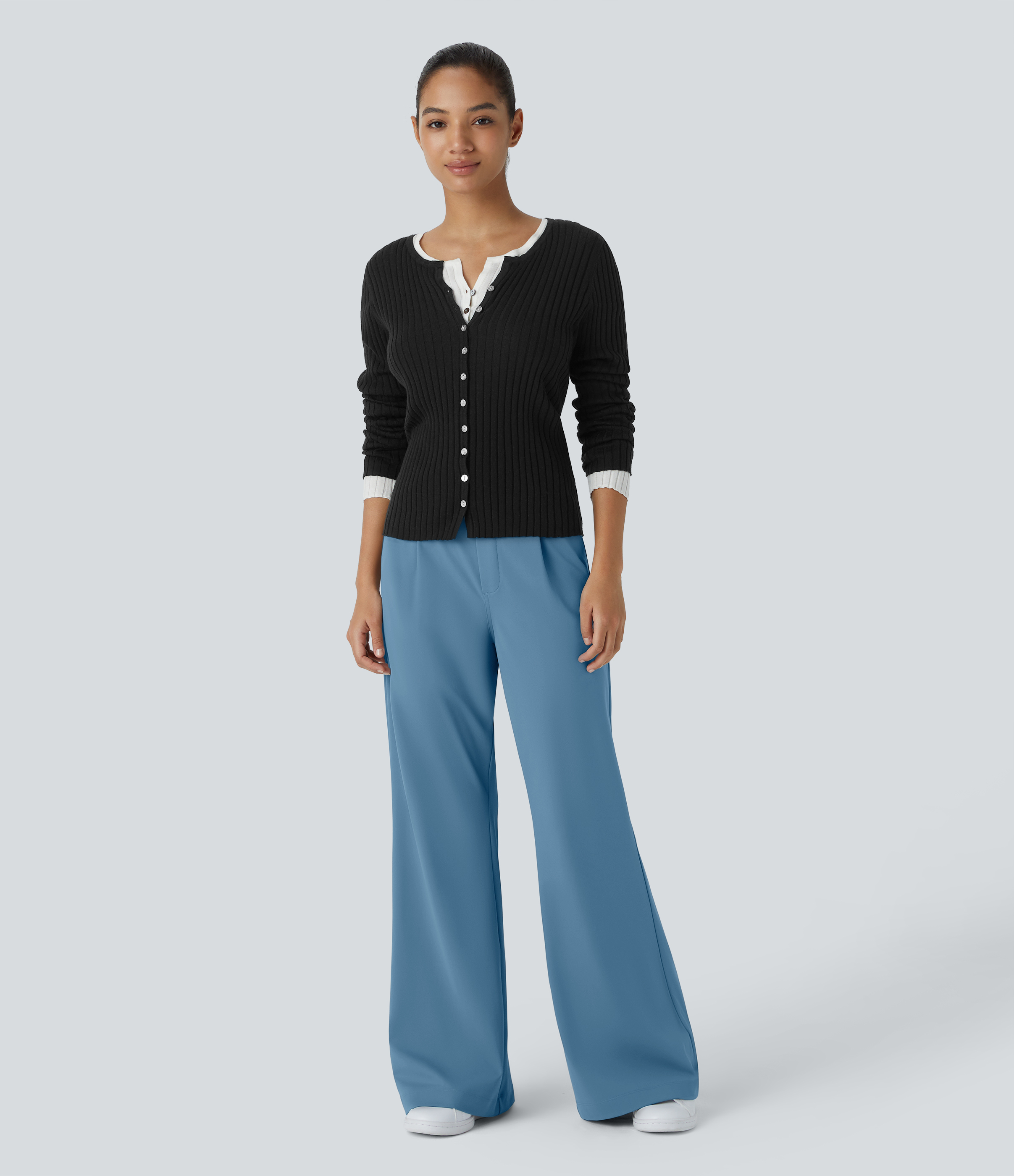 DayStretch High Waisted Pocket Work Flare Pants