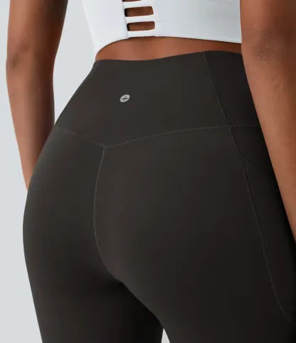 Crossover Pocket Plain Leggings-UPF50+